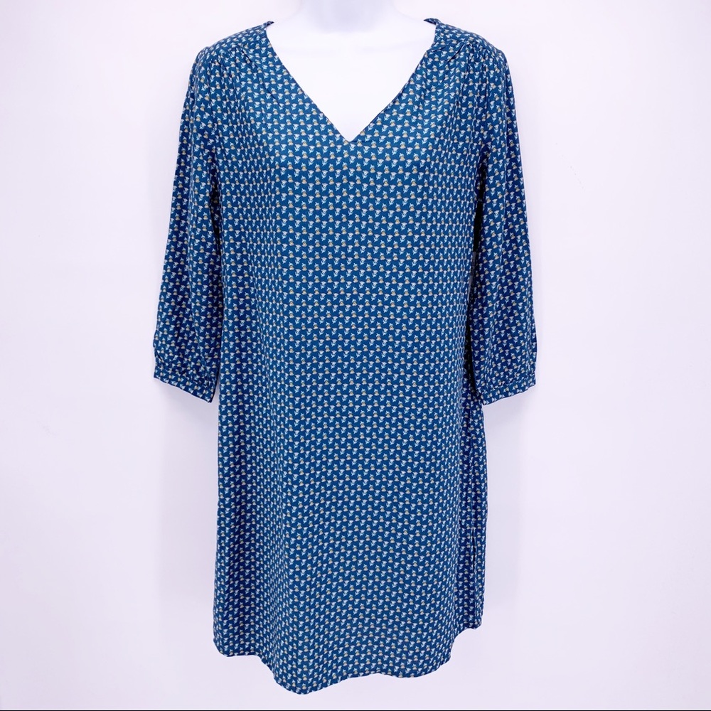 NEW Old Navy Blue Floral 3/4 Sleeve Dress Size XS